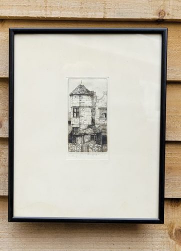 Madeley Court original art etching