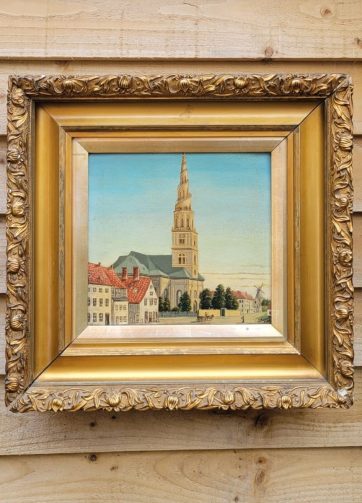 Utrecht by J Darrell antique oil on board