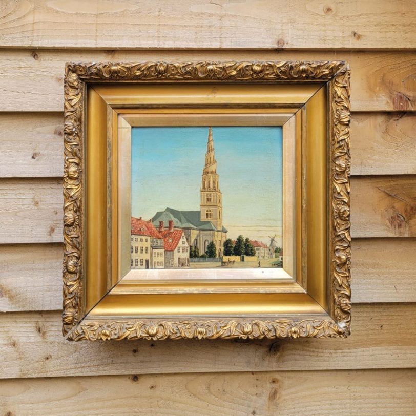 Utrecht by J Darrell antique oil on board